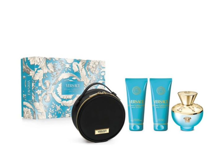 Set Dylan Turquoise Versace 4 Pcs Mujer EDP Bolso