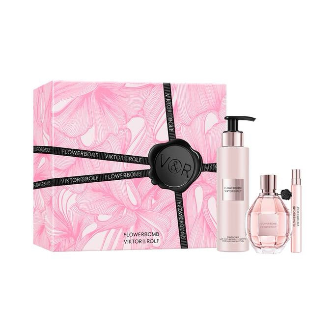 Set Flowerbomb x 3 PZ EDP + Body Lotion 200 ML